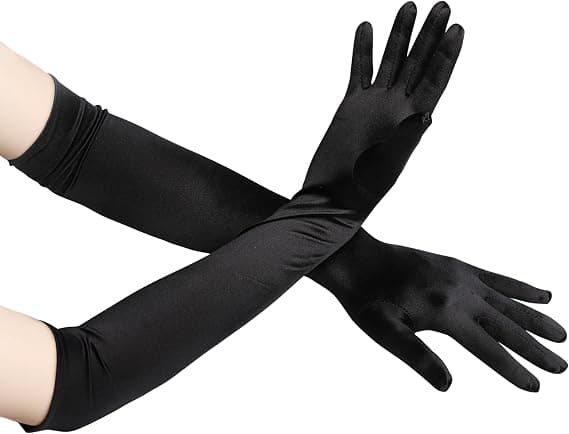 Kvinders Aftenhandske Lang Satinhandske Satin Bryllupshandske Kjole