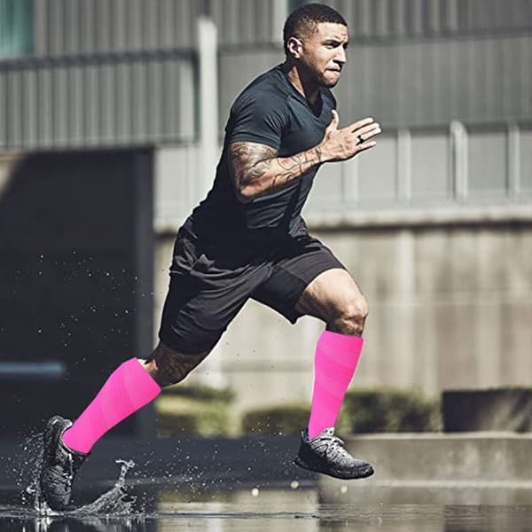New Thickening Beautiful Outdoor Leg Compression Socks Pink KLB