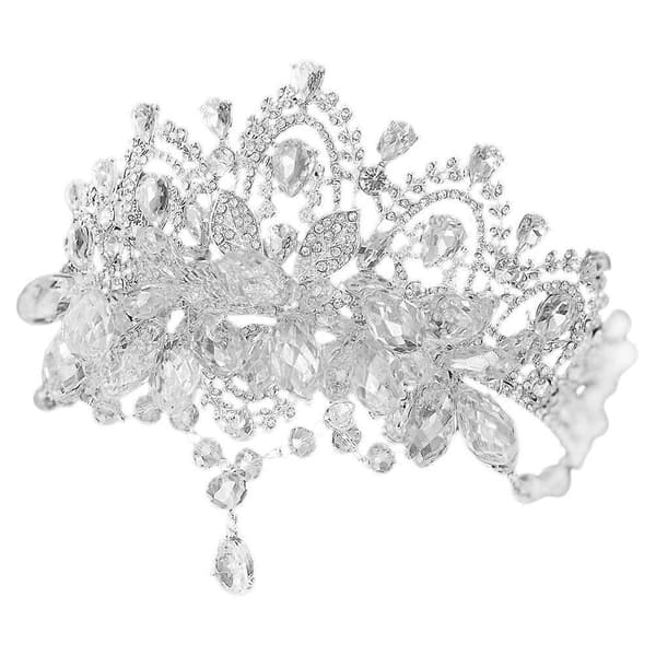 Rhinestone brudekrone bryllupskrone hårbånd dekorativ krone hårbånd til fest