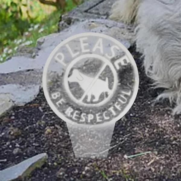 No Pooping Dogs Signs for Yard - Double-Sided No Pooping Dog Sign | Please Be Kind