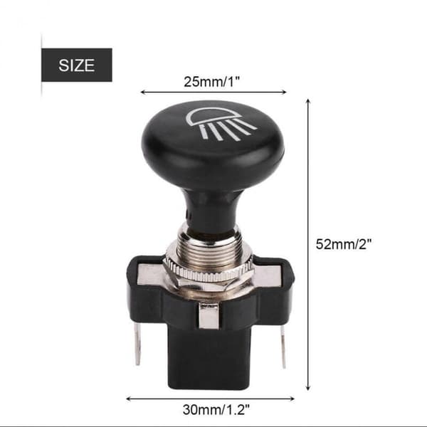 Frontlysbryter for golfbil 12 volt 4034 for Club Car, og andre Universal