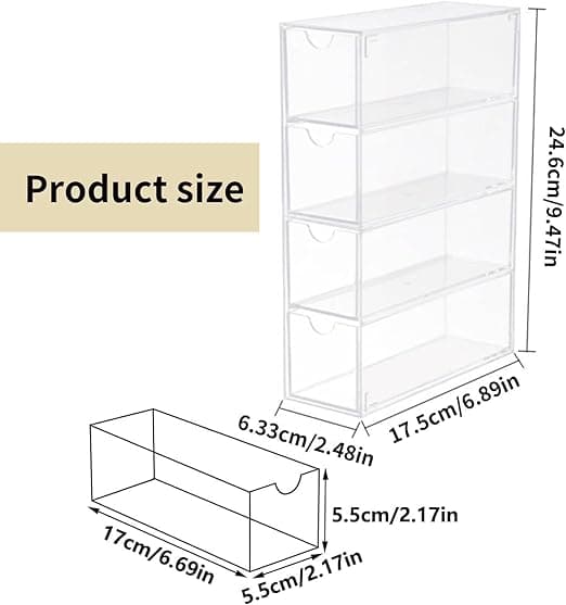 Multilayer Desktop Drawer for Glasses and Sunglasses Storage