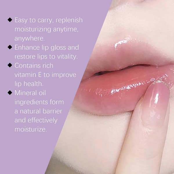 Lip Plumper + Moisturizing Lip Balm, Plump Lips, Cooling and Non-sticky Formula