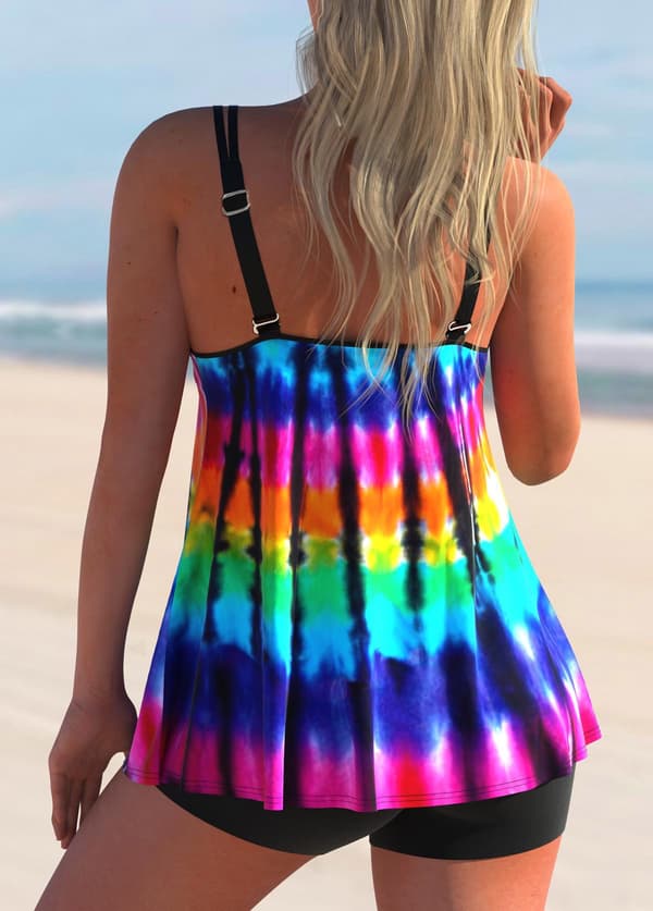 Dame badetøj Tankini sæt Badedragt Plus Size XL XL
