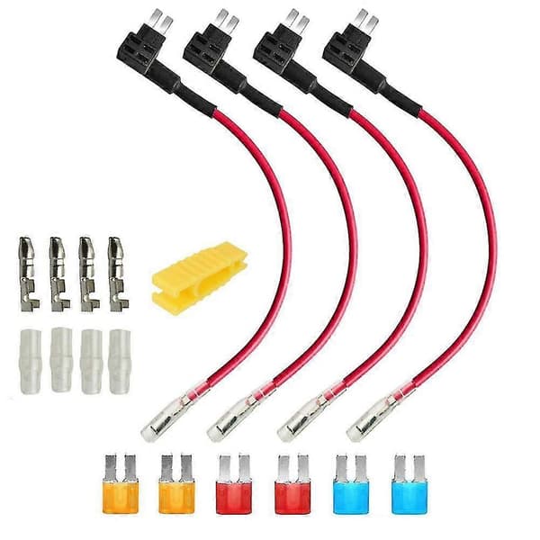 4 stk. 12v-24v Add-a-circuit Micro2 Sikringsudtag, Bageste Bladholder