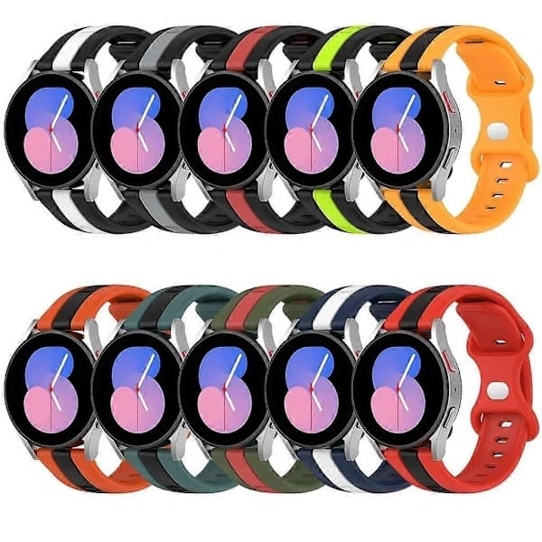 Quick Release Watch Strap Soft Band for Watch 3/Gear S3 Classic 22mm Black Red [XJ]