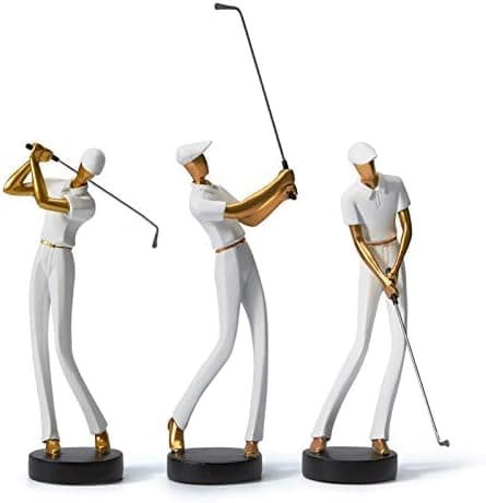 Konst Golfspiller Figur Statue Dekorasjon Golf Skulptur Harpiks Kunst Gave W