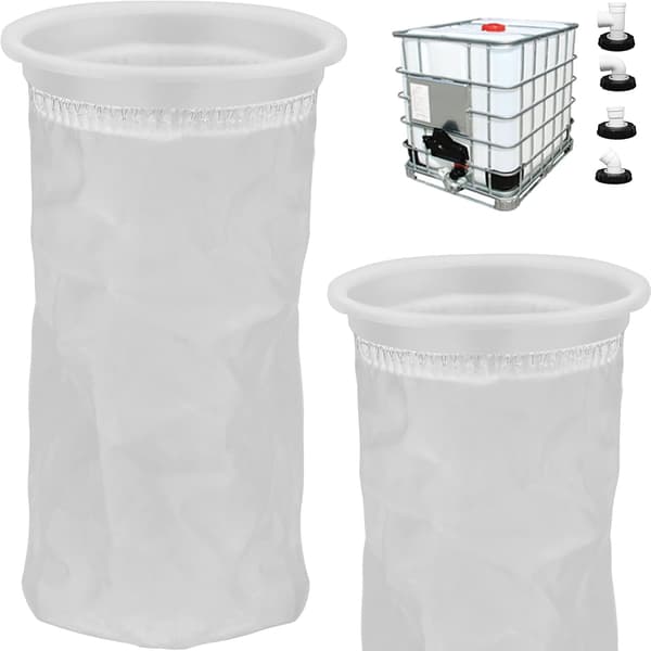 2 stk. IBC Nylon Lås Filter, IBC Filter, IBC Regnvandstank Lås, Tyndt filter (25cm)