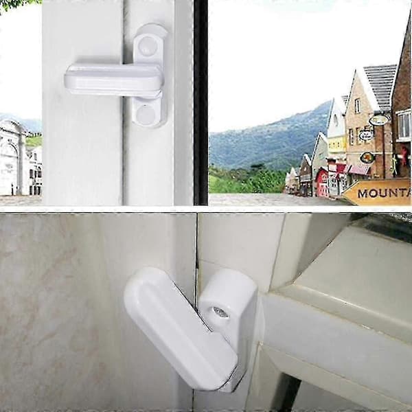 4-pack Window Lock White Metal Security Latch Door Home Security Spare Parts