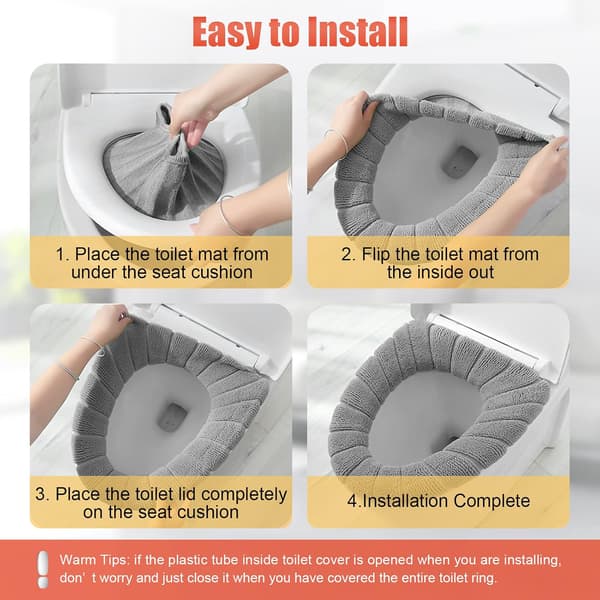 4-pack Thicker Toilet Seat Covers - Softer and Warmer Toilet