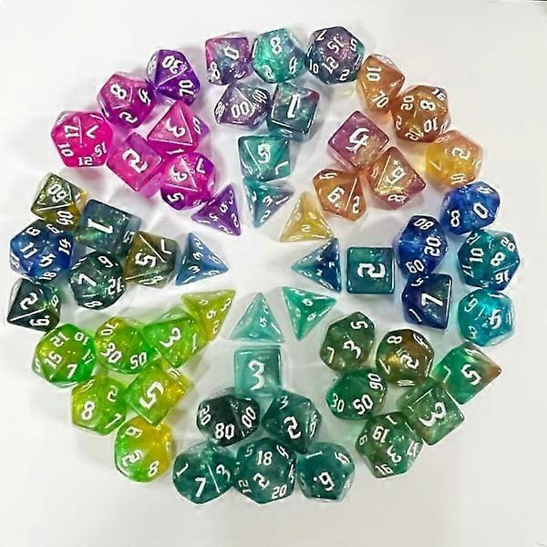 7 stk/sæt terningesæt DND Polyhedral terninger STIL 6 STIL 6 Stil 6