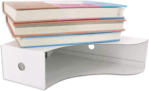 Magazine Rack (12-pack, White) - File Holder, Desk File Organizer, Document Storage Box, with Labels
