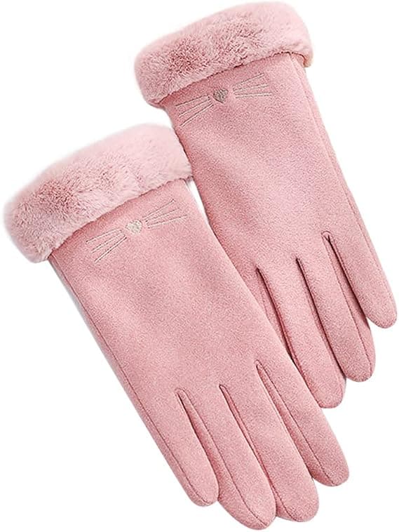 Vinterhandsker til kvinder, cashmere snehandsker med touchskærm Win