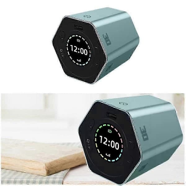 Productivity Cube Silent Vibrating Digital Desktop Hexagon Magnetic Flip Focus Timer for Office Meetings