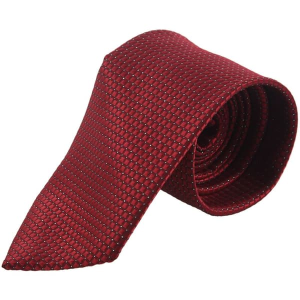 Herr Pure Color Solid Bryllupsslips Rutete Slips Vinrød