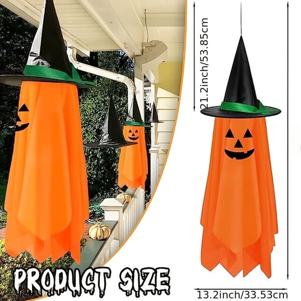 Halloween græskar og spøgelse hængende dekorationer til have og træ Orange Orange