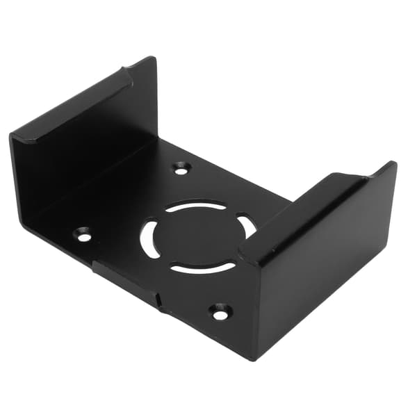 Set-top Box Mount Aluminum Alloy Rustproof Screw Fixing Wall Mount for IOS TV Black