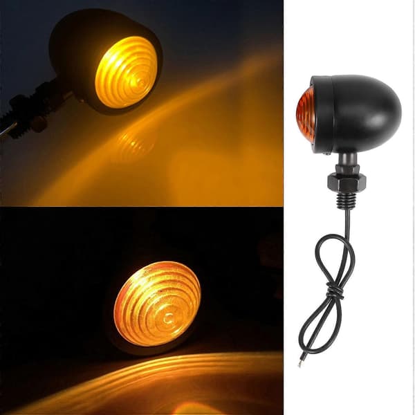 4pcs Black Motorcycle Turn Signal Indicator Light Blinker For Chopper