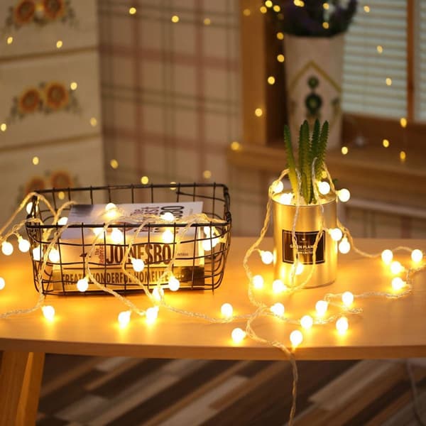 10m/32.8ft 80LED LED-lyskæde Rund bold USB-lampe Dekoration til KLB