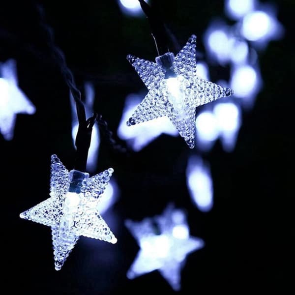 LED String Lights Solar String Lights Outdoor DS Solar Star String Lights Solar Fairy Lights 8 Modes Festival Lighting Waterproof Patio Lights-6.5M