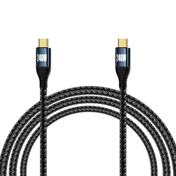 240W Type-C Cable USB C Fast Charging Cable 48V5A Fast PD Charging Cable Data Sync Cable 3m