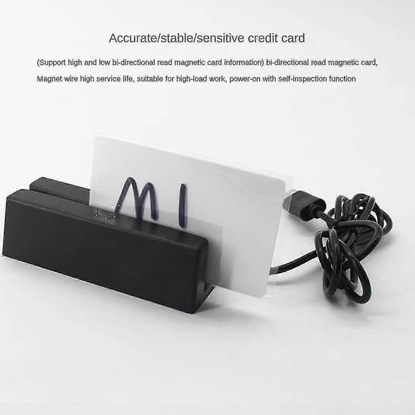 MSR90 USB Magnetisk Stribe Kortlæser Kortlæser Stribe 3 Spor Mini Swiper til USB PC