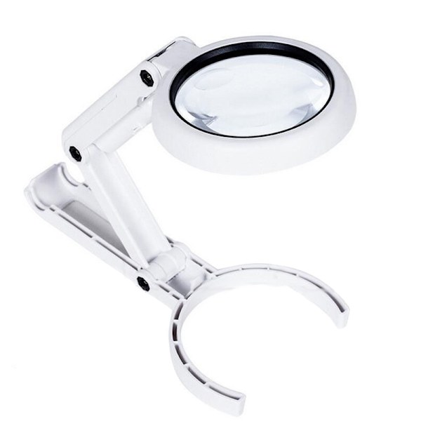 5/11X Magnifying Glass With 8 LED Lights Foldable Stand Table Magnifying Tool