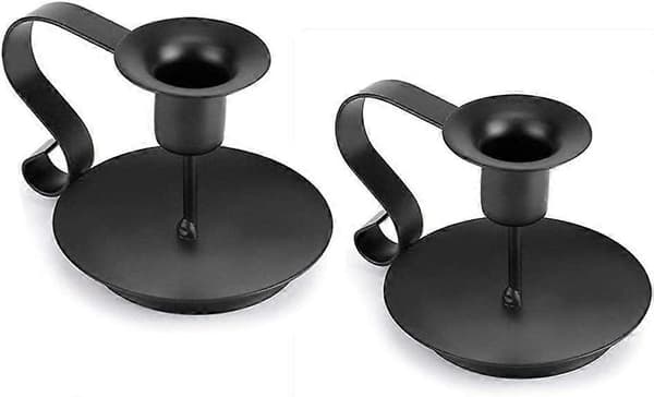Candlesticks Black Candle Holders, Wrought Iron Candle Holders, Wedding, Dinner, Party Decorations Candle Holders, 2pcs