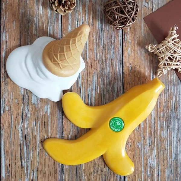 Bananformet dørstopper – Morsom nyhet, dørstopper i form av en frukt