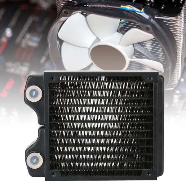Gevind 12-rørs køleplade vandkølingsradiator til computer / skønhedsinstrument 120mm