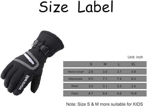 Unisex vanntette vindtette vintervarme snowboard skihansker