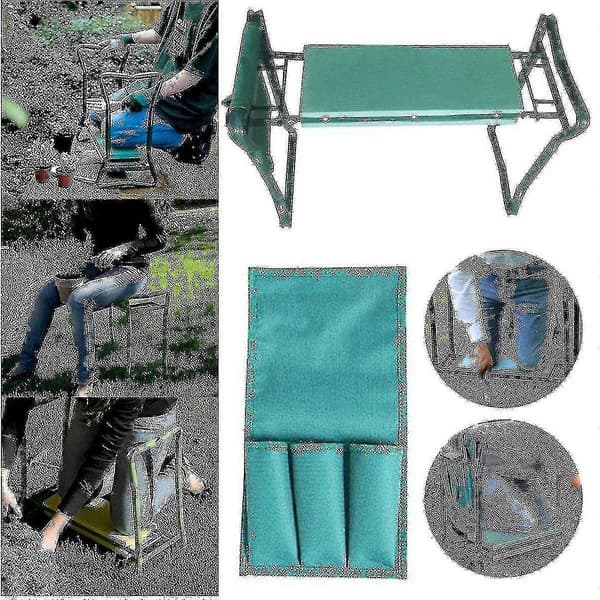 Bärbar S Fällbar Knästol Utomhus Trädgård Picknick Grill Knäskydd Pall Mjuk