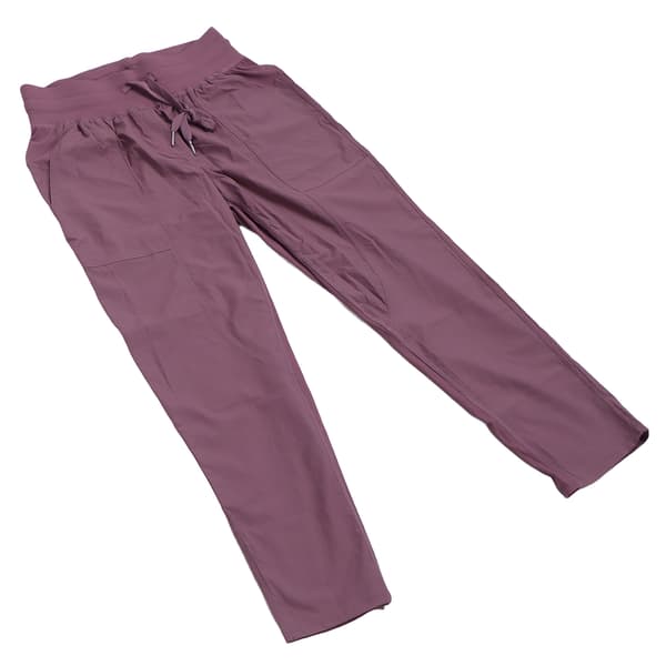 Women's Nylon Drawstring Workout Pants, Breathable Running Pants, Purple S