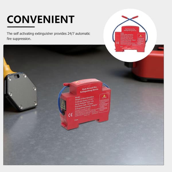 Automatic Aerosol Fire Extinguisher for Vehicles - Multifunctional Self-Adhesive Car Fire Extinguisher for Car Engine, Garage, Office 10g