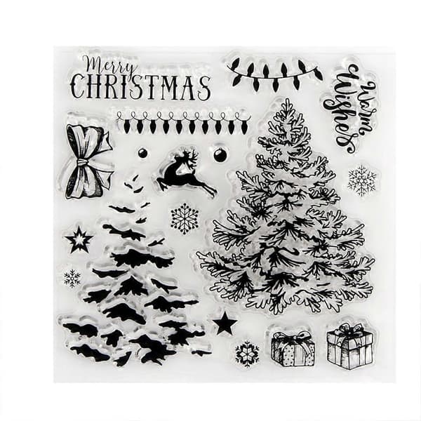 Juleserie Seglstempel med Skabeloner Stencil DIY Scrapbooking Prægning