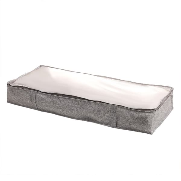 Opbevaringspose under sengen med lynlås og transparent vinyltop, 1-pak