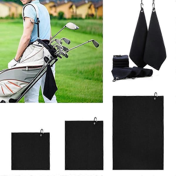 Mikrofiber Vaffelmønstret Golfhåndklæde Golfrensningshåndklæde til Golftasker