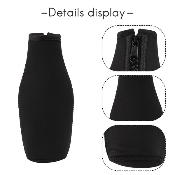 6-pack Neoprene Zipper Beer Cooler, Keeps Drinks Cold, Extra Thick Insulation