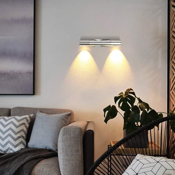 Indendørs LED Spotlight Væglampe 6W Moderne Op & Ned 360 Grader Roterbar