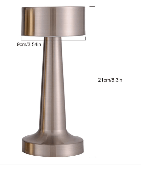 Cordless Table Lamp, Rechargeable, 3-Step Warm Brightness Dimming, Metal Eye Protection Night Reading Lamp - Space Silver Space Silver-tfrf Space Silver Space Silver