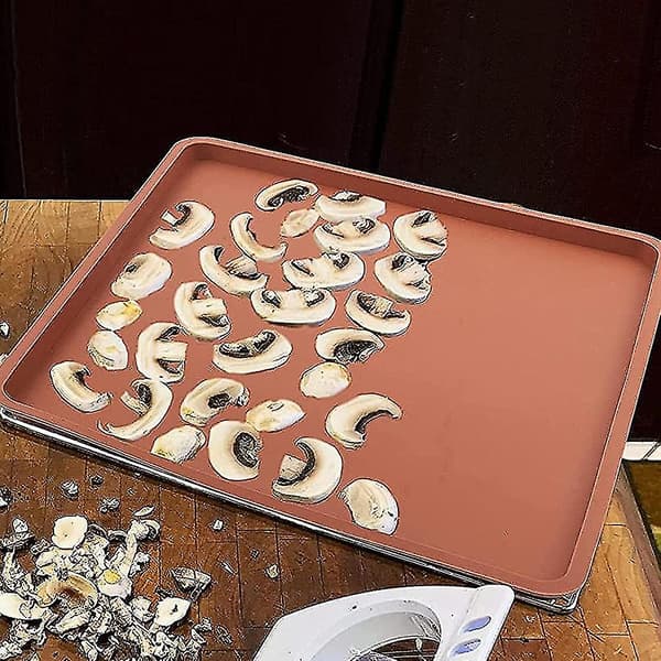 4 stk. silikone tørremåtter med kant - silikoneplader kompatible, non-stick silikonebakke