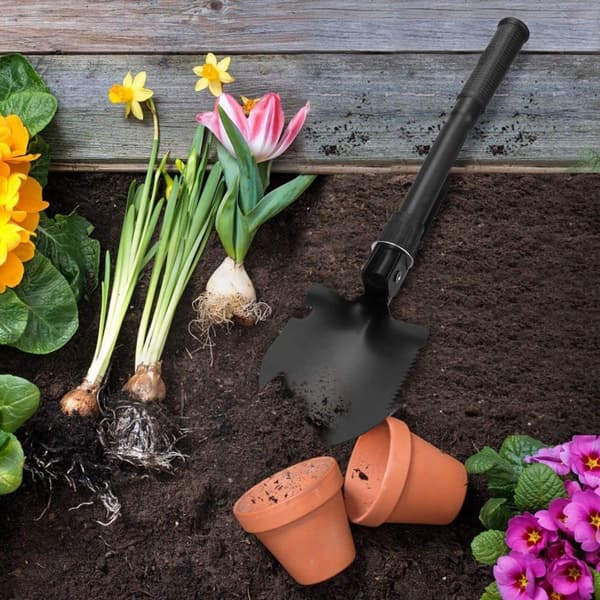 Portable Mini Military Folding Shovel and Multi-tool for Camping, Outdoor Survival, Wa