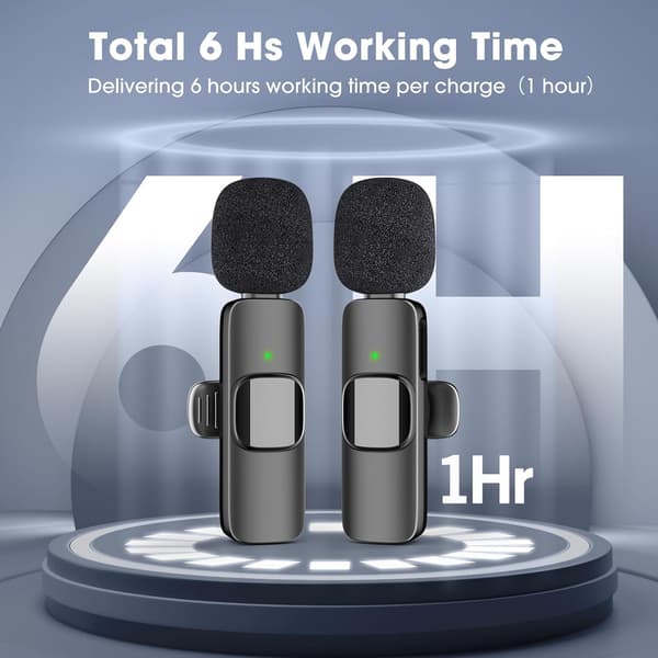 Improve Your Recordings with Our Professional Wireless Lavalier Microphone 2-Pack - Crystal Clear, Noise Cancelling - USB-C Compatible