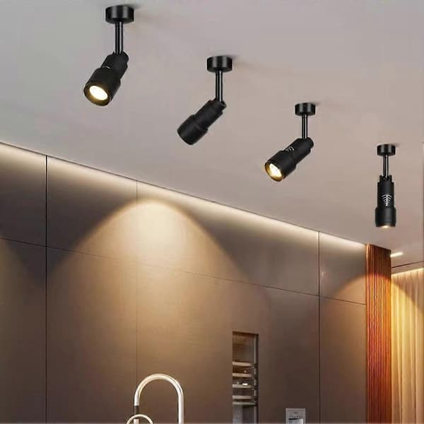 Adjustable 10°-60° Narrow Beam Angle 3000k Ceiling Mounted Spotlight 7W Zoomable Spotlight with Zoom Function