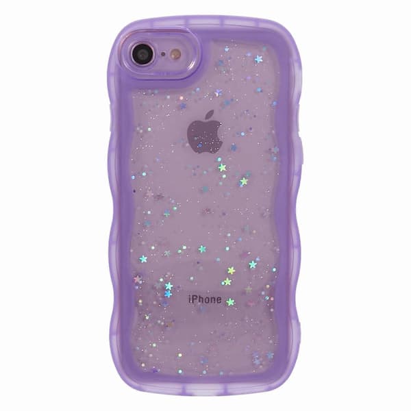 JTW-serien Cover til iPhone 7/8/SE (2020)/SE (2022) Glitterstjerner Bølget Kant TPU-beskyttelse Multicolor Style B Multicolor Style B