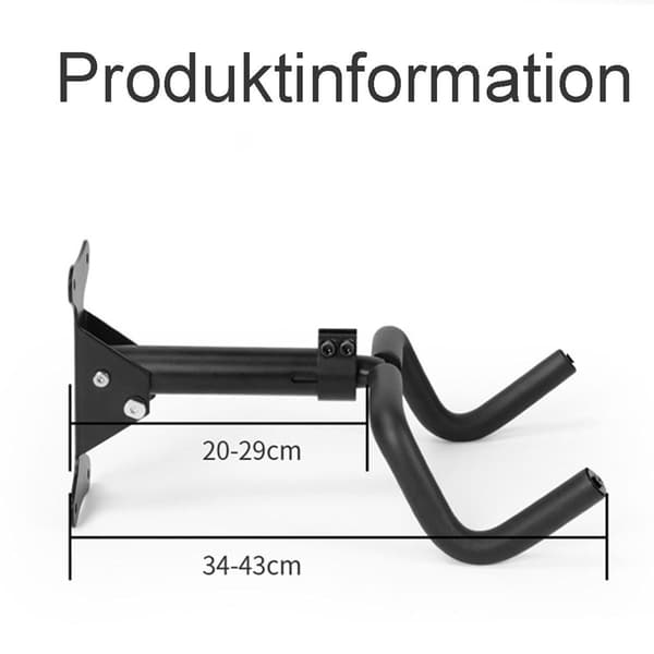 Bicycle wall mount bike rack - angle and wall distance adjustable, foldable, M KLB