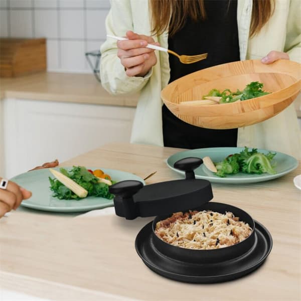 Kyllingeforstørrer, bedre maskine end Bear Claw Meat Shredder, til kød- og madhakker (sort)