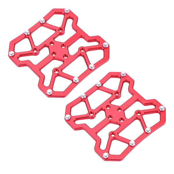 1 par aluminiumlegering sykkel Clipless Pedal plattformadaptere for SPD (rød)