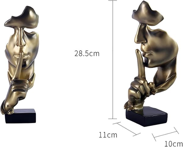 Stillhet er gull Skulptur Moderne Minimalistisk Abstrakt Håndverk, Li