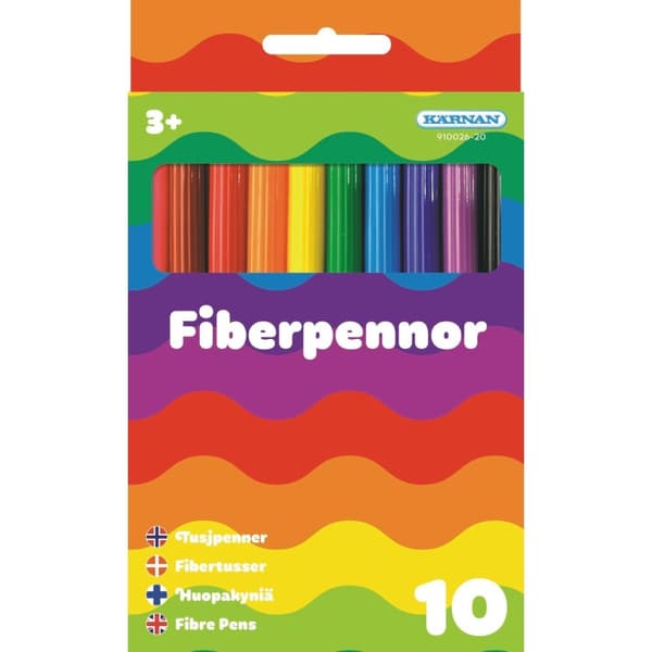 Fiberpennor 10-pack - Kärnan